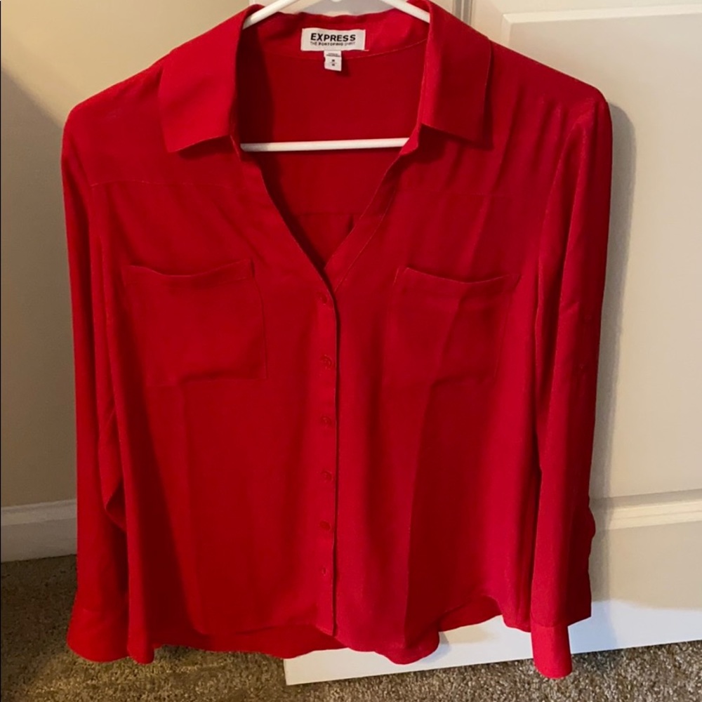 Express Button Down Blouse